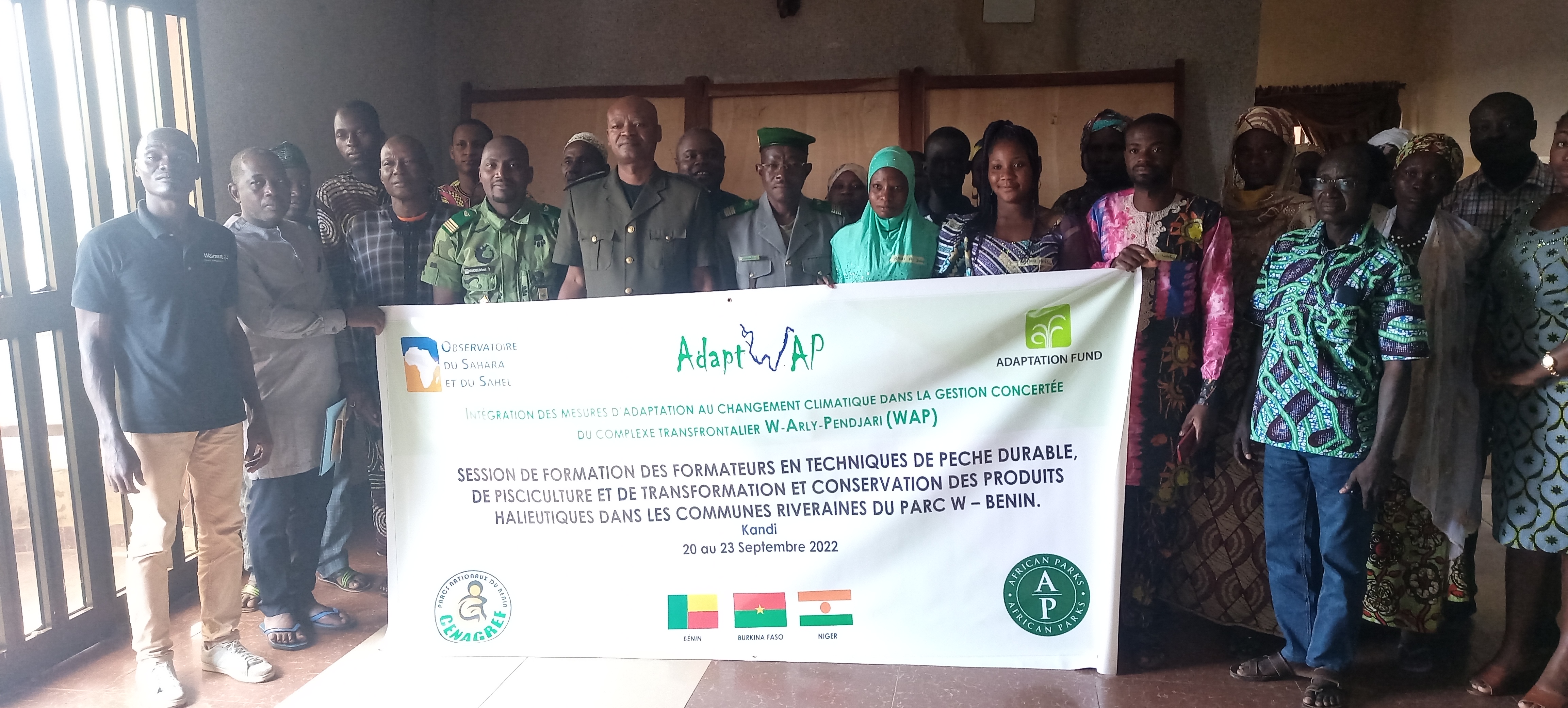 Le Projet AdaptWAP forme les acteurs de la pêche continentale traditionnelle au Bénin, 20-23 septembre 2022