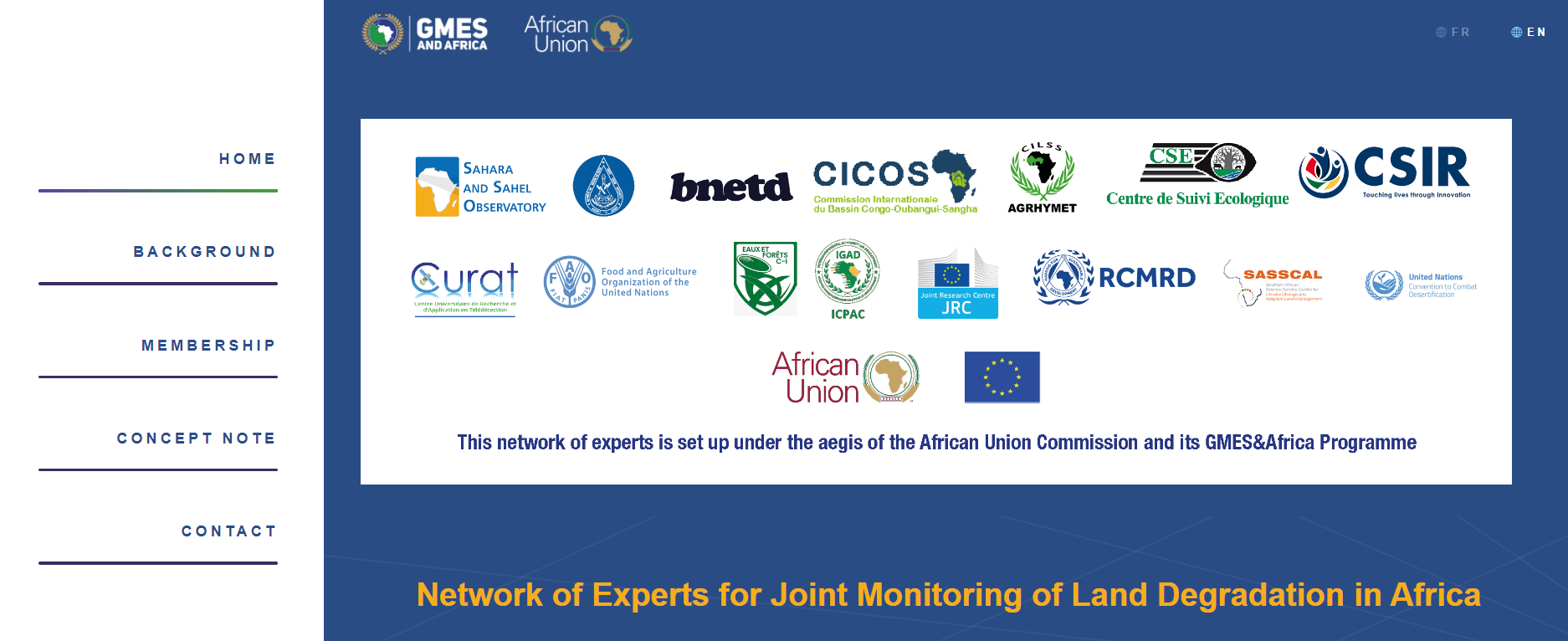  Network of experts for monitoring land degradation in Africa.