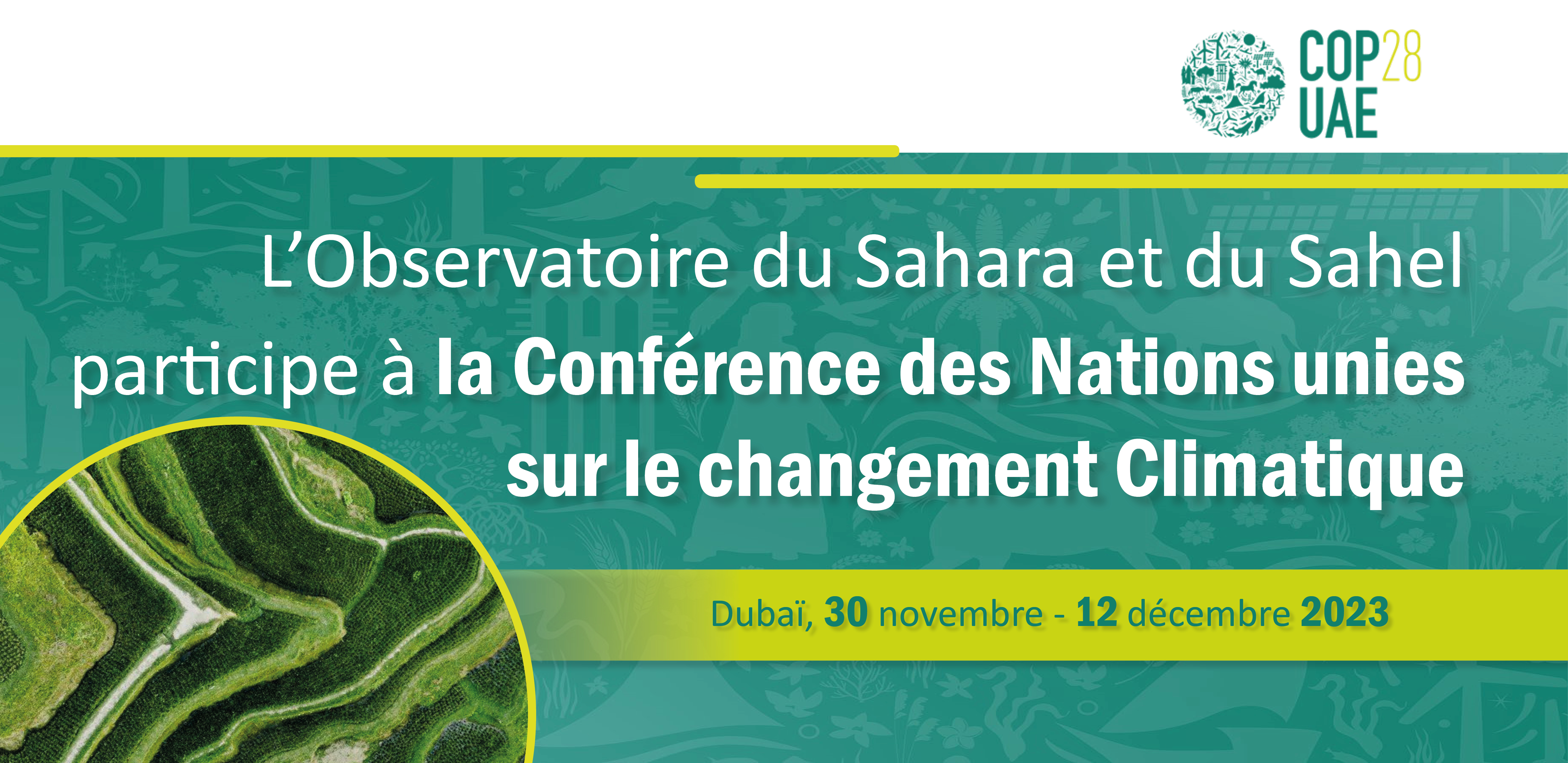  L’Observatoire du Sahara et du Sahel prend part à la 28e Session de la Conférence des NU sur les changements climatiques 2023 (COP 28) 