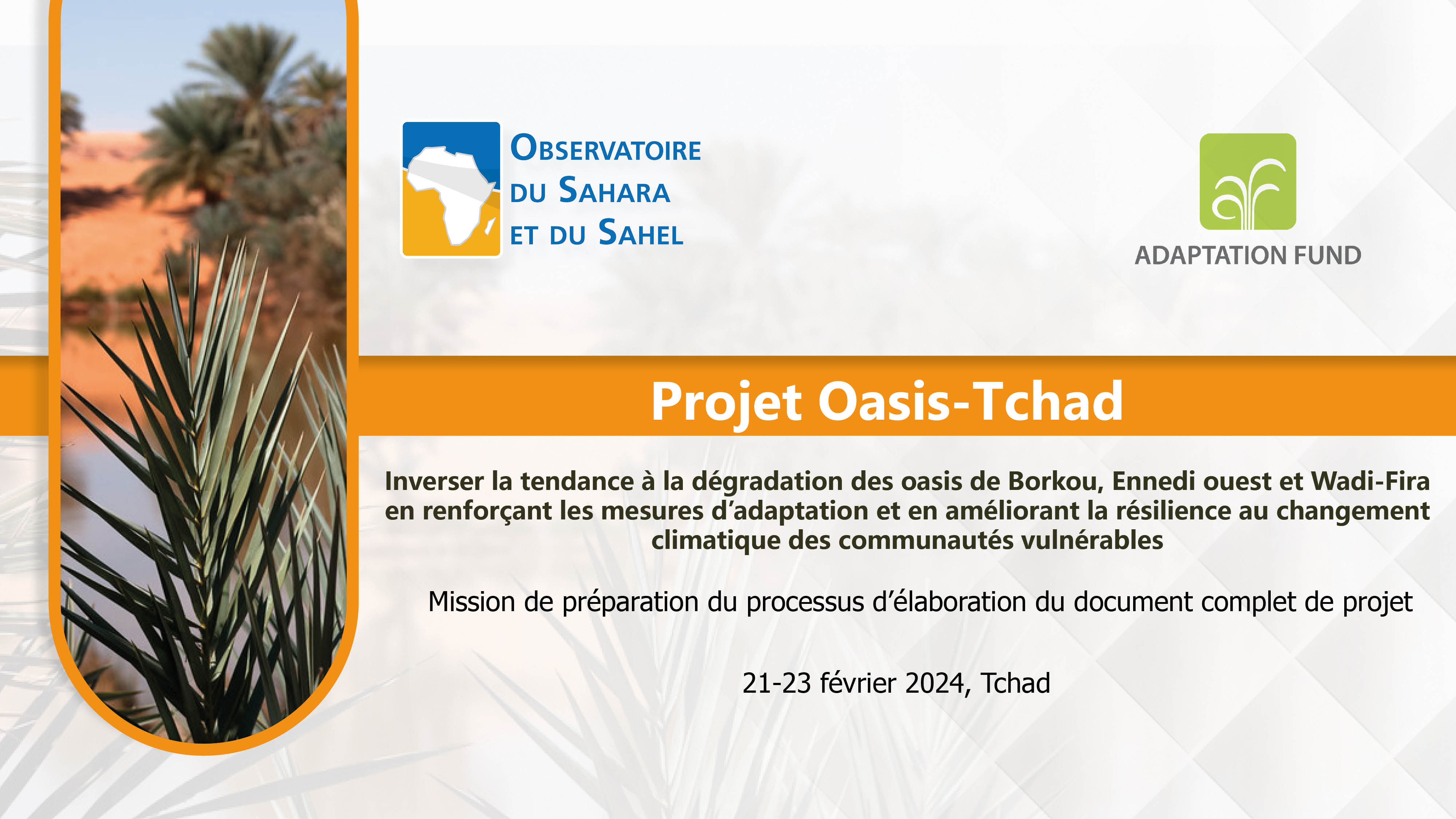  Mission préparatoire du projet Oasis-Tchad, 21-23 février 2024