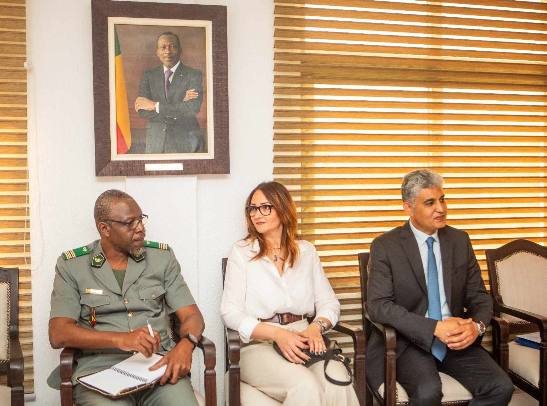  The Minister of Living Environment and Transport of Benin receives a delegation from the Sahara and Sahel Observatory
