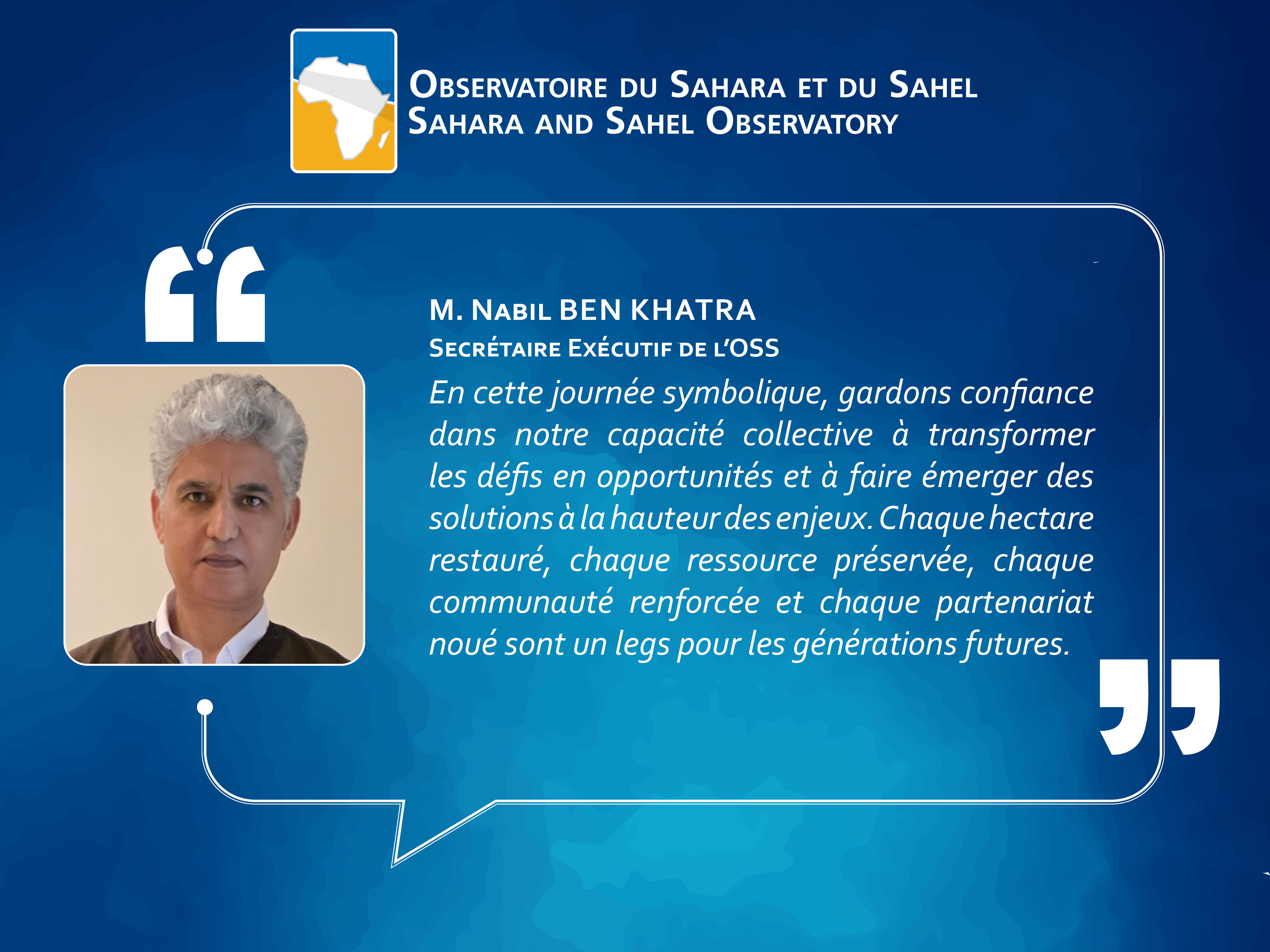  World Environment Day 2026 - Message from the Executive Secretary of the Sahara and Sahel Observatory