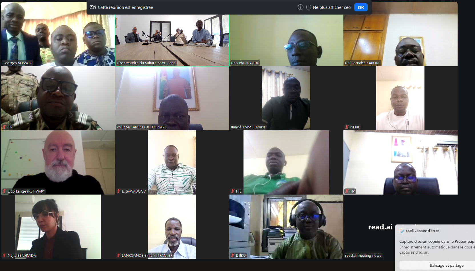 Réunion du Comité de Pilotage Intermédiaire du Projet AdaptWAP : une étape décisive pour la consolidation des actions d’adaptation dans le complexe W-Arly-Pendjari